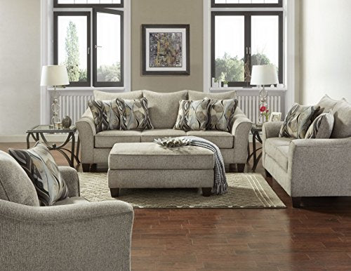 Roundhill Furniture Fabric Pillowback Sofa