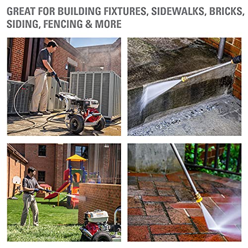 SIMPSON Cleaning ALH3425 Aluminum Gas Pressure Washer Powered by Honda GX200, 3600 PSI @ 2.5 GPM, Black & Red