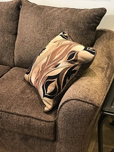 Roundhill Furniture Camero Cafe Fabric Pillow back Sofa