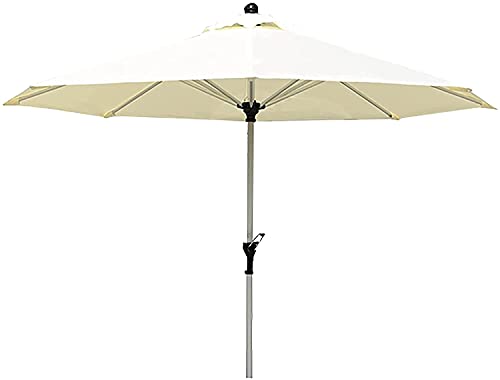 ンリアンに聞-花ラック Outside Umbrella for Patio Family Porch Picnics Deck Courtyard Beach Camping Barbecue Bar Table Umbrella(Color:White;Size:2.45X2.7M)