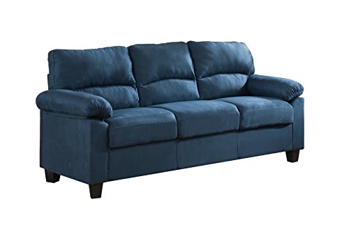 Kings Brand Furniture Blue Microfiber Living Room Set, Sofa & Loveseat