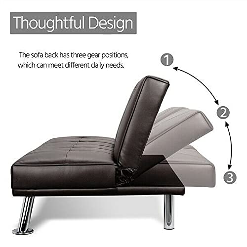 ffu Upholstered Sofa Leather Couch Modern Sofa Bed Convertible Loveseat Sleeper Living Room Chair