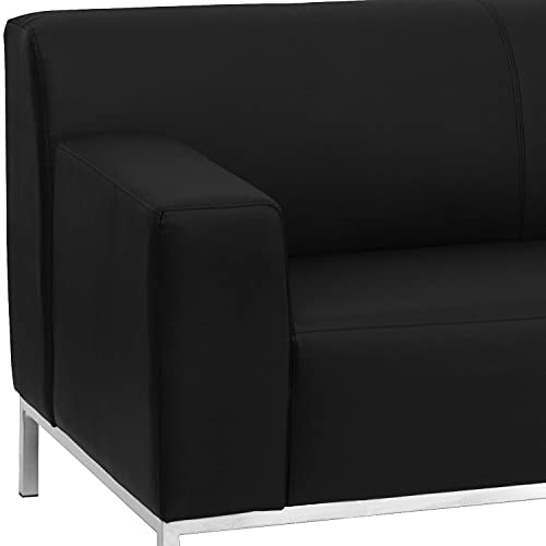 Flash Furniture HERCULES Definity Series Contemporary Black LeatherSoft Loveseat