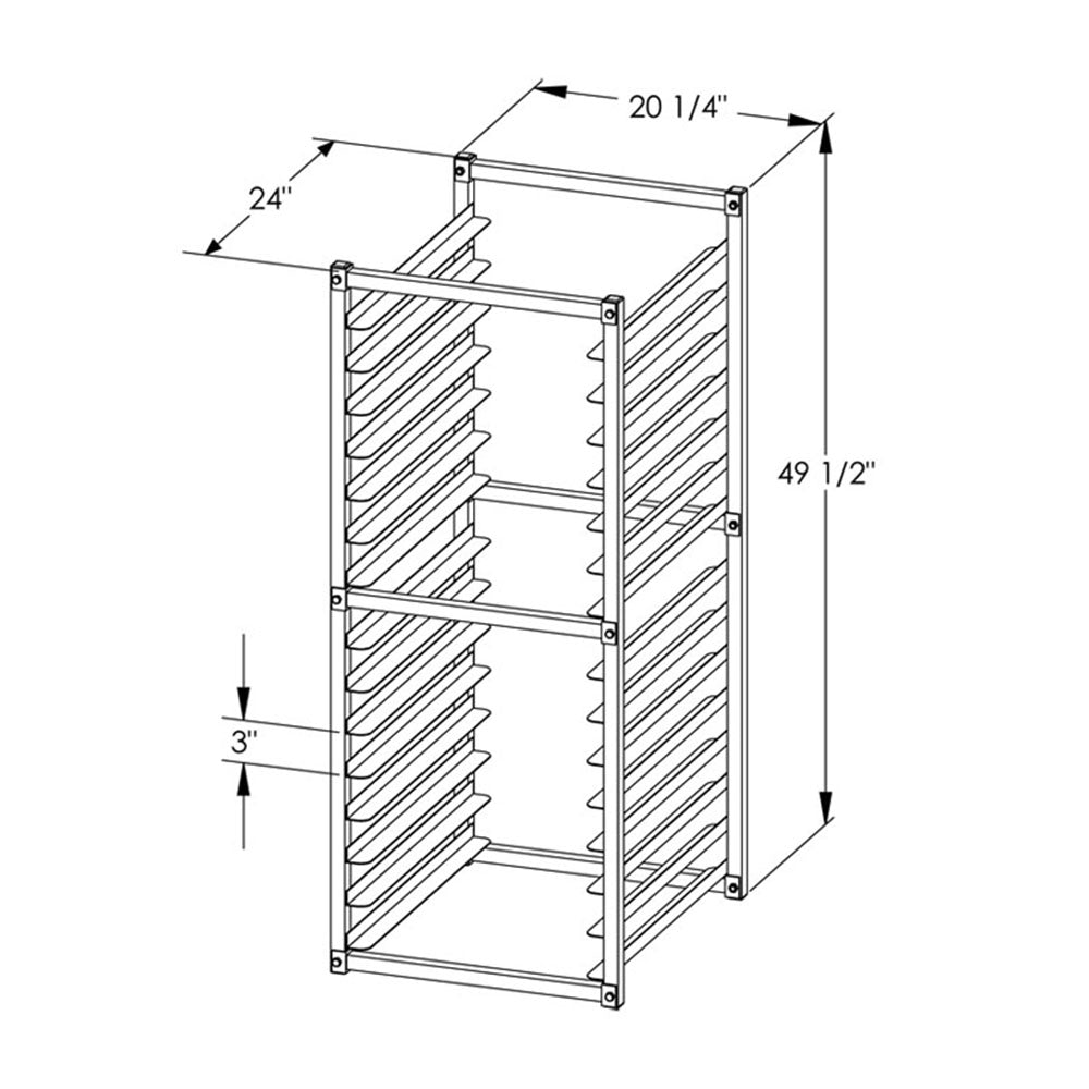 PVI Food Service Insert Pan Rack
