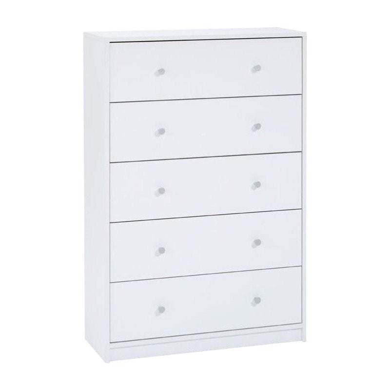 Tvilum Portland 5 Drawer Chest in White