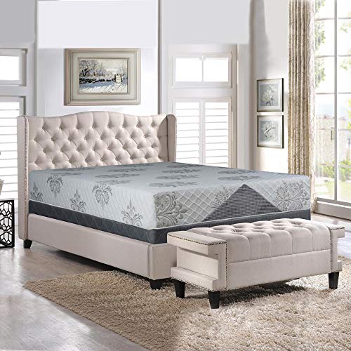 Nutan 10-Inch Meduim Plush Tight top Memory Foam Gel Faom Fully Assembled Mattress, Good For The Back Queen