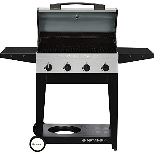 Cadac 98251-41G01-US Stainless 98251-41G01 Entertainer 4 Propane Gas BBQ Grill, Steel, 4 Burner