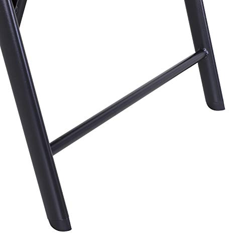 Outsunny Folding Outdoor Patio Chairs Set of 4 Stackable Portable for Deck, Garden, Camping and Travel