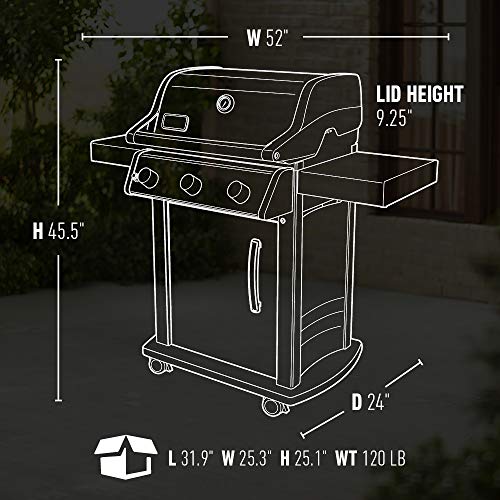 Weber 46502001 Spirit S-315 LP Gas Grill, Stainless Steel
