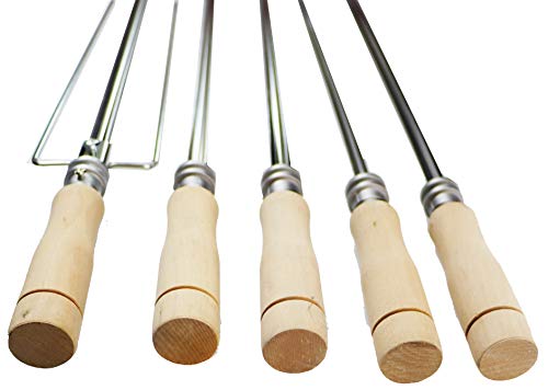 Brazilian Flame BG-05LXK-RED Red Brazilian Gas Rotisserie Grill with 5 Skewers and Upper Tray