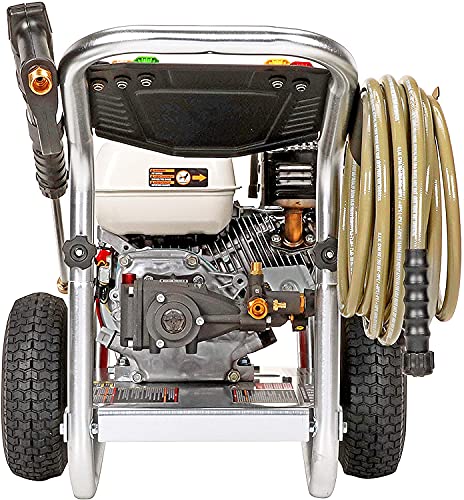 SIMPSON Cleaning ALH3425 Aluminum Gas Pressure Washer Powered by Honda GX200, 3600 PSI @ 2.5 GPM, Black & Red