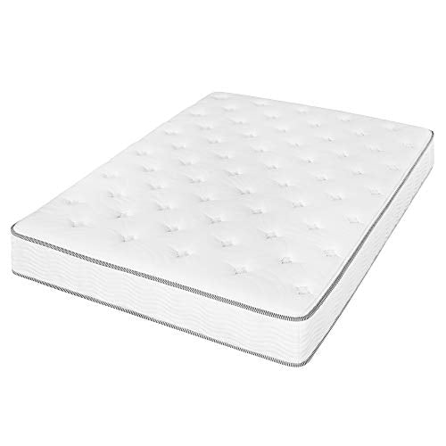 Olee Sleep 10 Inch Milky Way Tight Top Hybrid Mattress, Queen, White