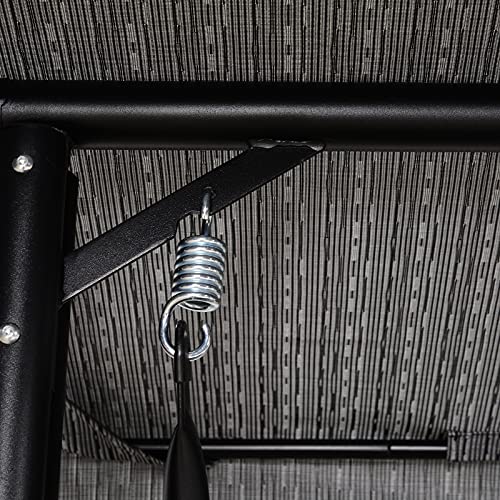 Outsunny Outdoor Patio Porch Swing Bench with Included Adjustable Shade Awning & Comfort Padded Seating for Three People