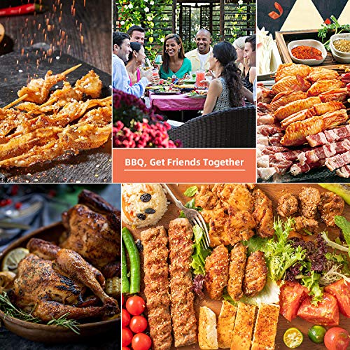 R.W.FLAME 16000BTU Liquid Propane Gas Grill with 2 Burners ，Stainless Steel Gas BBQ Wagon