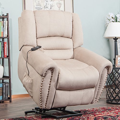 Power Lift Chair, Power Lift Recliner Chair for Elderly Heavy Duty and Safety Motion Reclining Sofa Chair with Remote, Beige