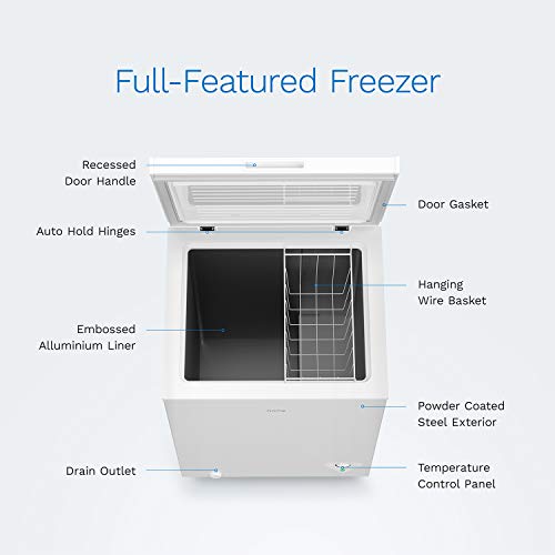 hOmeLabs HME030285N Chest Freezer, 5 Cubic Feet
