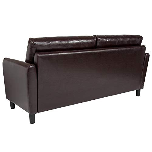 Flash Furniture Brown Leather Sofa