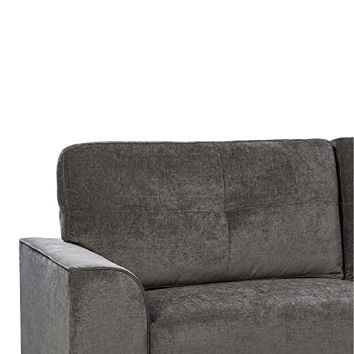 Picket House Furnishings Asher Loveseat in Charcoal
