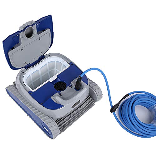 In-Ground Swimming Pool Cleaner, Wireless Remote Control Pool Cleaner Automatic Underwater Pool Robotic Cleaner Intelligent Sewage Suction for Cleaning Pool Bottom, Pool Wall, Waterline(110V US Plug)