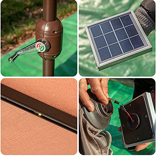 Cantilever Banana Parasol,Overhanging Garden Parasols Umbrella,Premium Hanging Patio Umbrella,with Solar Light,with Water Injection Base,Adjustable Direction,2.5 Meters in Diameter,Gold