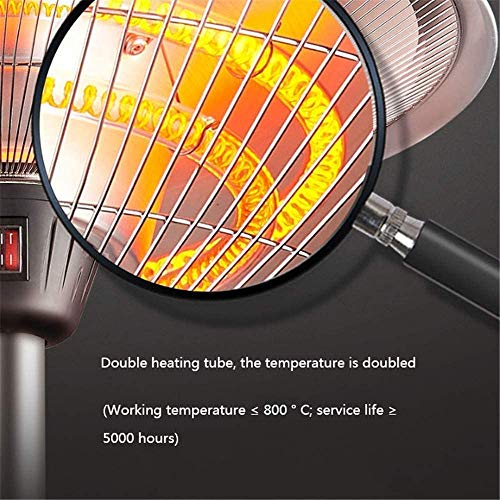 MTTLS 1500W Electric Patio Heater, Outdoor Weatherproof Hanging Heater, Halogen Fire Tube Heating, for Balcony Courtyard Ceiling