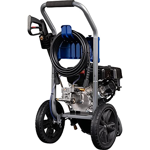 Westinghouse Outdoor Power Equipment WPX3400 Gas Powered Pressure Washer - 3400 PSI and 2.6 GPM - Soap Tank and Five Nozzle Set - CARB Compliant, Blue