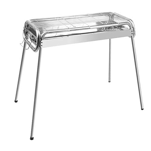 QIAOLI Portable Charcoal Grill,Stainless Steel Foldable BBQ Grills Outdoor Cooking Charcoal Barbeque for Picnic Camping Backyard Cooking