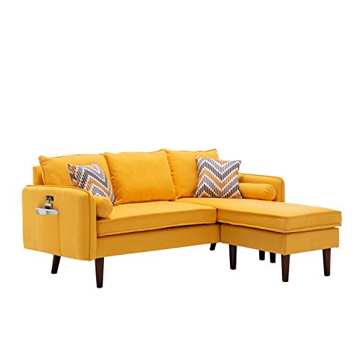 Lilola Home LHF-89628YW Sectional, Yellow