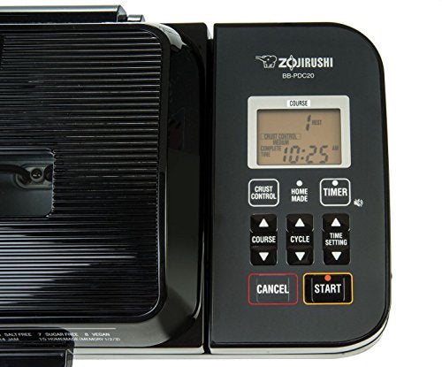 Zojirushi Home Bakery Virtuoso Plus Breadmaker, 2 lb. loaf of bread, Stainless Steel/Black