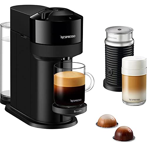 Nespresso BNV550GLB Vertuo Next Espresso Machine with Aeroccino by Breville, Gloss Black