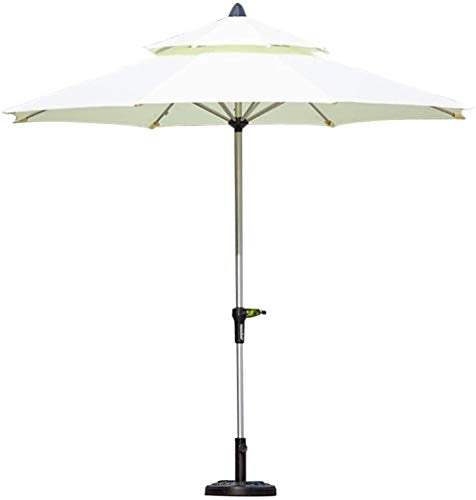 LYYJIAJU Parasolparasol Garden Outdoor Patio Umbrella Table Market Umbrella with Base, Portable Offset Patio Umbrella for Poolside, Deck, Garden, Backyard, Pool (Size : Beige White)