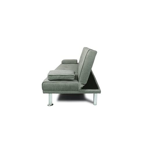 JINDAO Sofa Bed Pillow Light Grey Cloth Bed Reclining Chair Sleeper Reversible