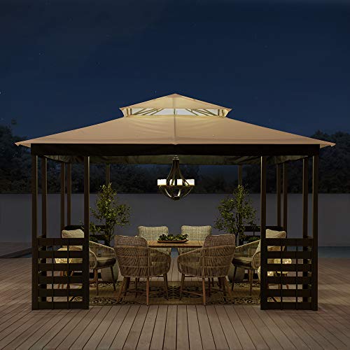 SummerCove Brook Park 11 x 13 ft. 2-Tier Gazebo, White