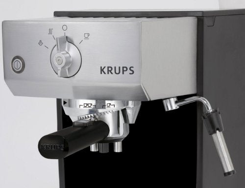 KRUPS XP5220 Pump Espresso Machine with KRUPS Precise Tamp Technology and Stainless Steel Control Panel, Black