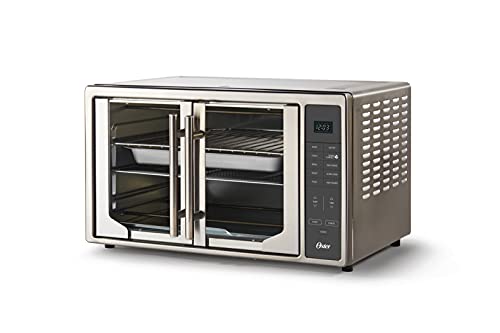 Oster Air Fryer Countertop Toaster Oven | French Door and Digital Controls | Stainless Steel, Extra Large