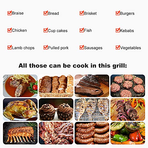 SÄKEE Wood Pellet Grill and Smoker, 795 SQ. IN. Cooking Area, Hopper Quick-Emptying, Digital Temperature Controls, 20 Pound Hopper