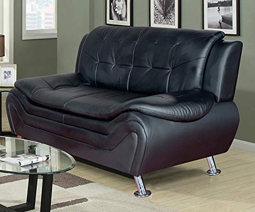 Lifestyle 3-Piece White Contempraray Faux Leather Living Room Sofa Set