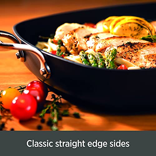 All-Clad Essentials Nonstick Hard Anodized Cookware Set, 10-Piece, Black