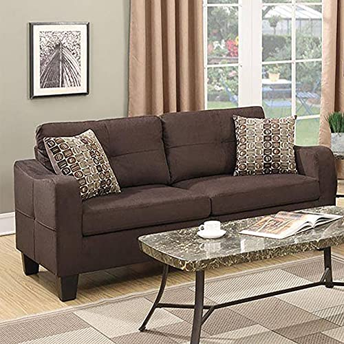 Poundex PDEX- Sectional Set, Chocolate