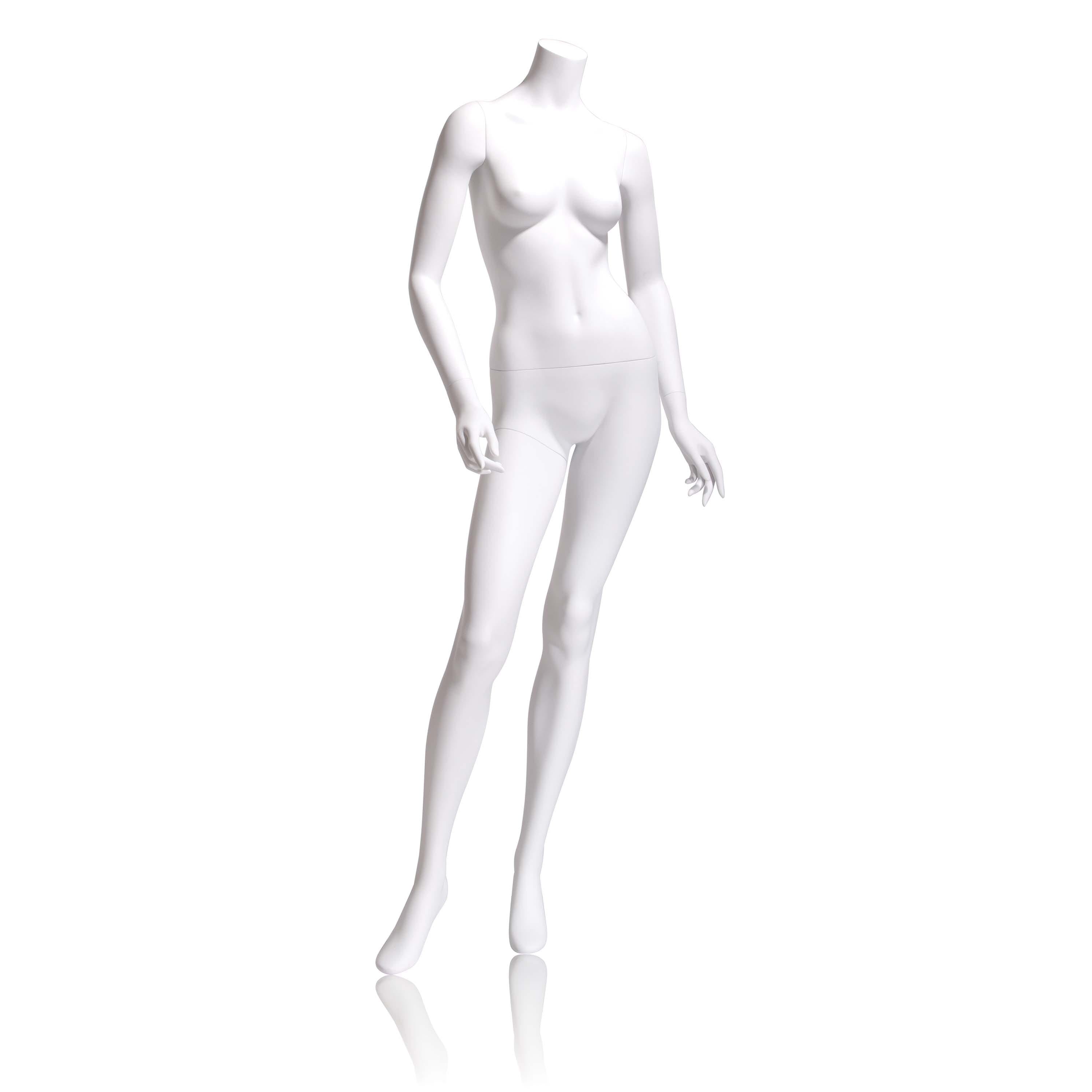 Econoco Female Mannequin - Headless, Arms Slightly Bent, Turned at Waist, Right Leg Forward