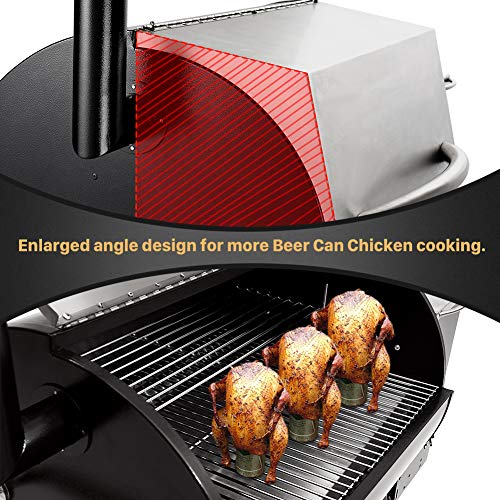 Yardom 7 in 1 Wood Fired Pellet Grill and Smoker,795 sq. in.,Hopper Quick-Clear with Digital Controls,Temp Probe,Cover