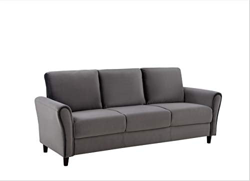 Container Furniture Direct Celestia Mid Century Modern Upholstered Sloped Arms Living Room Sofa, 80.31