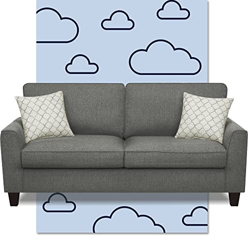Serta Astoria Upholstered Sofas Flare Arm Fabric Living Room Couch with Spring and Foam-Filled Seat Cushions, Ships in One Box, 73