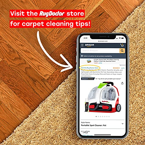 Rug Doctor Mighty Pro X3 Commercial Carpet Cleaner, Pet Pack Out, Red