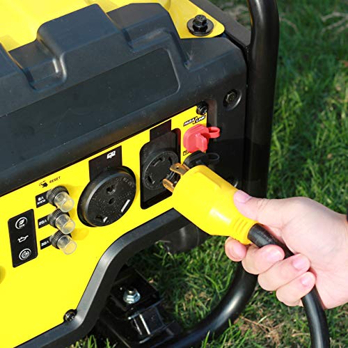 RVGUARD Bundle NEMA L14-30 4 Prong 30 Amp 100 Feet Generator Extension Cord and NEMA L14-30 Generator Locking Connectorr