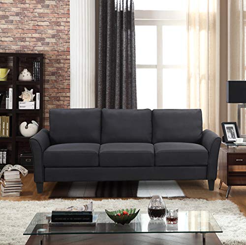 3 Seat Sofa Harper & Bright Designs Sofa Couch Living Room Furniture Sofa Sets (3-Seat), Polyester-Blend Upholstered Fabric Sofa with Cushion Back, 34.8