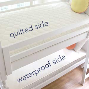 Naturepedic 2-in-1 Organic Kids Mattress, Natural Mattress with Quilted Top and Waterproof Layer, Non-Toxic, Full Size