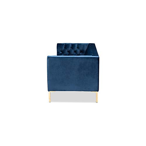 Baxton Studio Sofas, Royal Blue/Gold