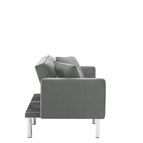 PovKeever Convertible Velvet Sofa,Modern Futon Sofa Bed Recliner Couch Accent Loveseat Sofa Home Living Room Furniture