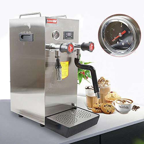 Eapmic Machine 110V Steam Milk Bubble Machine Stainless Steel Large EspresEapmic Machine with Led Display Coffee Maker Machine with Foaming Milk Frother 2500W